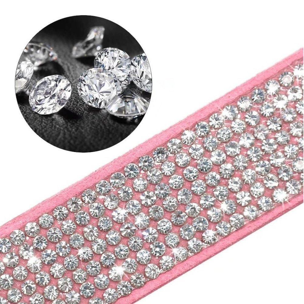 NEW Sparkling Bling Swarovski Crystal Rhinestone Pet Dog Collar & Leash … - Picture 6 of 15